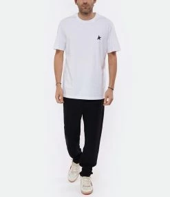 Golden Goose Tee-shirt Homme Étoile Coton Blanc Noir -Majestic Filatures shop golde look20220425 891 1