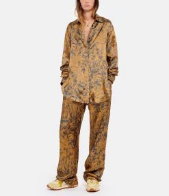 Golden Goose Chemise Journey Marron Bleu -Majestic Filatures shop golde look20220812 59