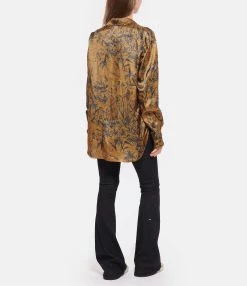 Golden Goose Chemise Journey Marron Bleu -Majestic Filatures shop golde look20220817 141