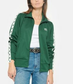 Golden Goose Veste Star Denise Étoiles Vert Blanc -Majestic Filatures shop golde look20221115 224