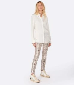 Golden Goose Chemise Journey Écru -Majestic Filatures shop golde look20221124 396