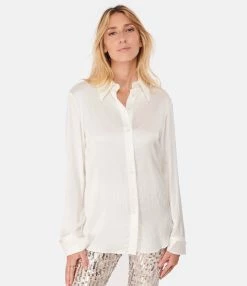 Golden Goose Chemise Journey Écru -Majestic Filatures shop golde look20221124 401