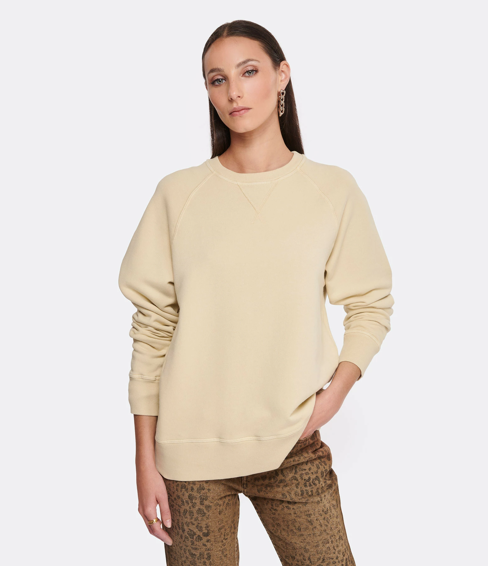 Golden Goose Sweatshirt Journey Coton Beige 3 Golden Goose Sweatshirt Journey Coton Beige – Image 3