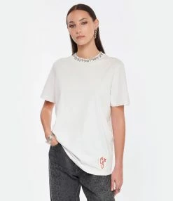 Golden Goose Tee-shirt Golden Coton Blanc Vintage -Majestic Filatures shop golde look20221125 6