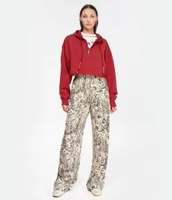 Golden Goose Crop Sweatshirt Hoodie Court Journey Coton Rouge -Majestic Filatures shop golde look20221125 88