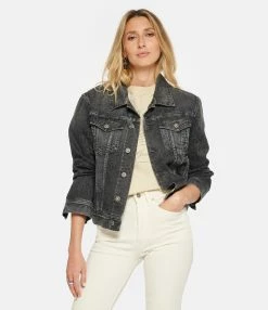 Golden Goose Veste Journey Denim Coton Gris -Majestic Filatures shop golde look20221129 266