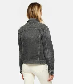 Golden Goose Veste Journey Denim Coton Gris -Majestic Filatures shop golde look20221129 267