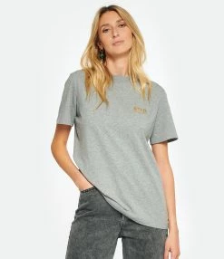 Golden Goose Tee-shirt Big Star Coton Gris 7 Golden Goose Tee-shirt Big Star Coton Gris -Majestic Filatures shop golde look20221129 297
