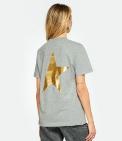 Golden Goose Tee-shirt Big Star Coton Gris 9 Golden Goose Tee-shirt Big Star Coton Gris -Majestic Filatures shop golde look20221129 298