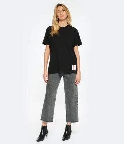 Golden Goose Tee-shirt Golden Coton Noir Vintage -Majestic Filatures shop golde look20221129 328