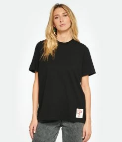 Golden Goose Tee-shirt Golden Coton Noir Vintage -Majestic Filatures shop golde look20221129 330