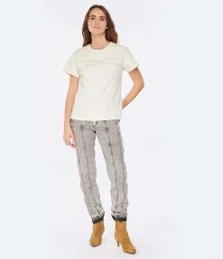 Golden Goose Tee-shirt Journey Slim Coton Blanc Heritage -Majestic Filatures shop golde look20221130 206