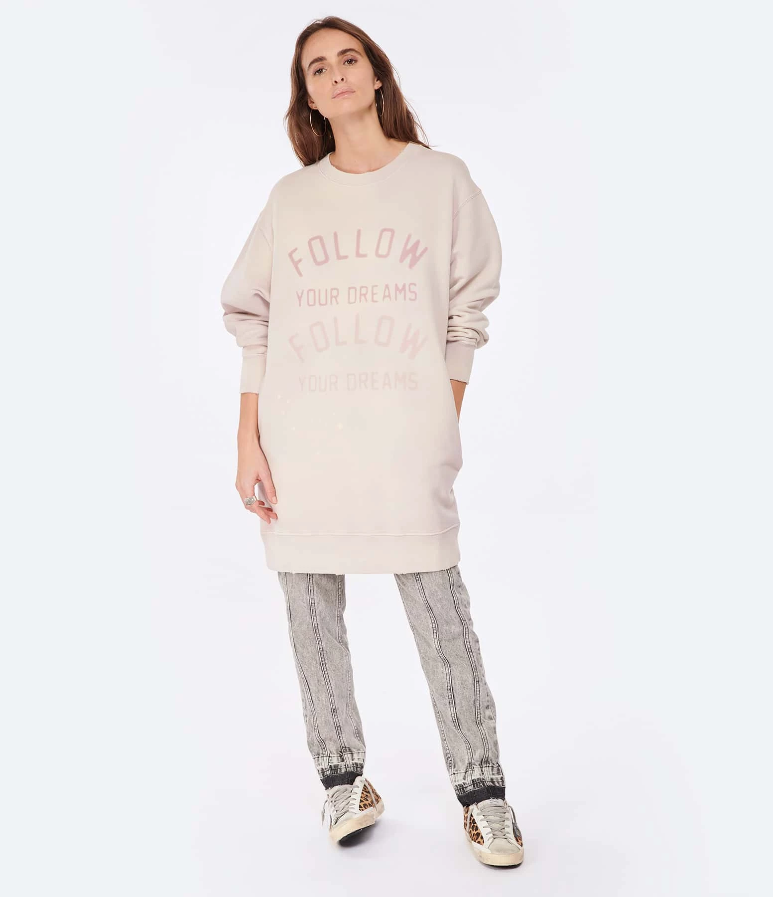 Golden Goose Sweatshirt Journey Coton Rose 4 Golden Goose Sweatshirt Journey Coton Rose – Image 4