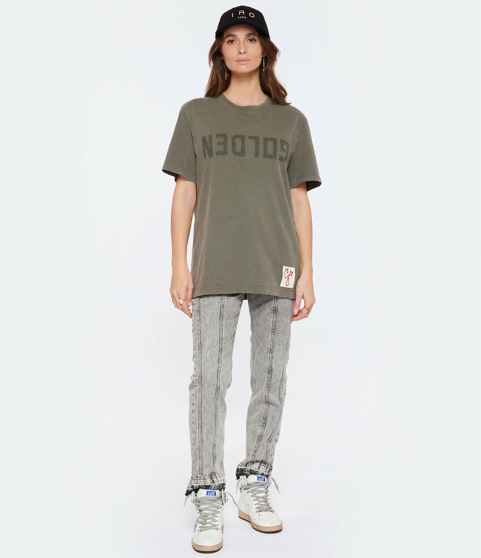 Golden Goose Tee-shirt Golden Homme Coton Olive 6 Golden Goose Tee-shirt Golden Homme Coton Olive – Image 6