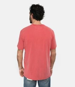 Golden Goose Tee-shirt Journey Homme Coton Rouge -Majestic Filatures shop golde look20230116 186