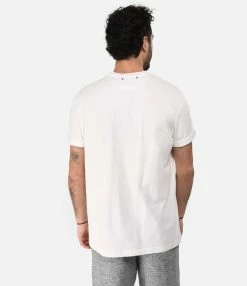 Golden Goose Tee-shirt Golden Homme Coton Blanc Vintage -Majestic Filatures shop golde look20230116 31