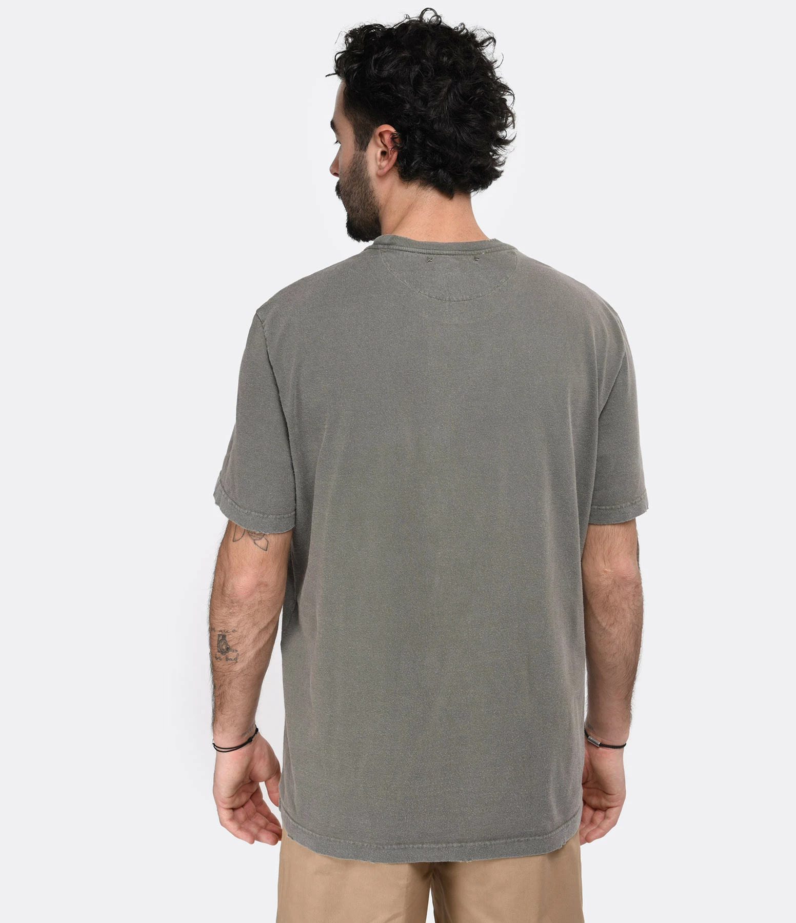 Golden Goose Tee-shirt Golden Homme Coton Olive 4 Golden Goose Tee-shirt Golden Homme Coton Olive – Image 4