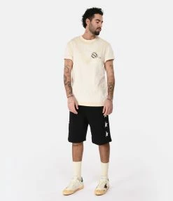 Golden Goose Tee-shirt Journey Homme Coton Écru -Majestic Filatures shop golde look20230116 45