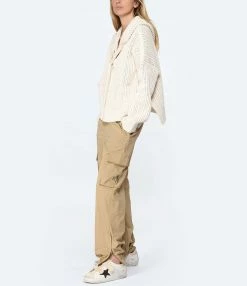 Golden Goose Sweatshirt Hoodie Journey Coton Beige -Majestic Filatures shop golde look20230215 166