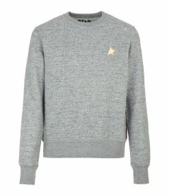 Golden Goose Sweatshirt Homme Archibald Étoile Coton Gris