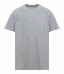 Golden Goose Tee-shirt Homme Étoile Coton Gris Doré
