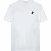 Golden Goose Tee-shirt Étoile Homme Coton Blanc Noir