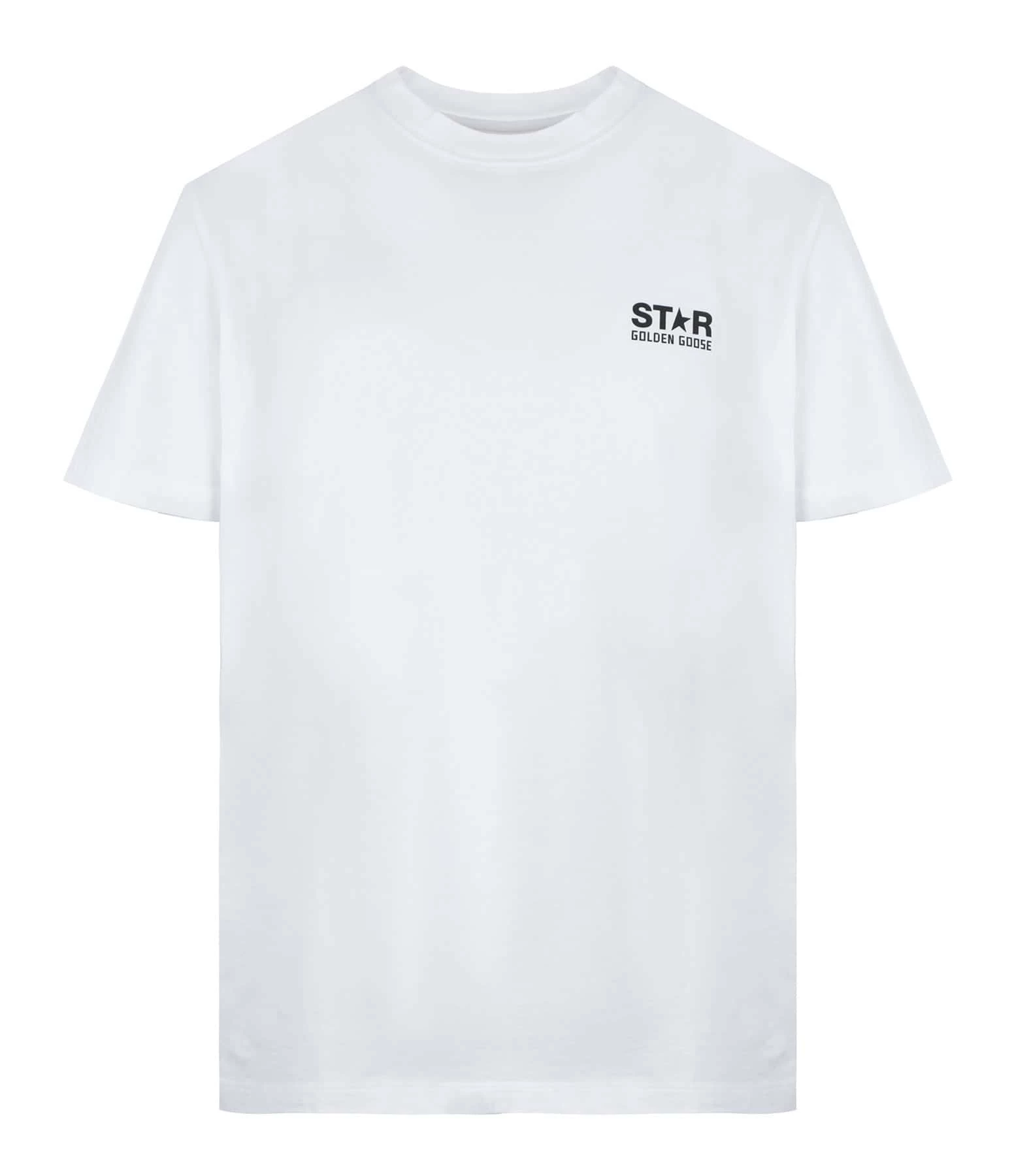 Golden Goose Tee-shirt Big Star Coton Blanc Noir 1 Golden Goose Tee-shirt Big Star Coton Blanc Noir