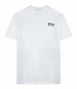 Golden Goose Tee-shirt Big Star Homme Coton Blanc