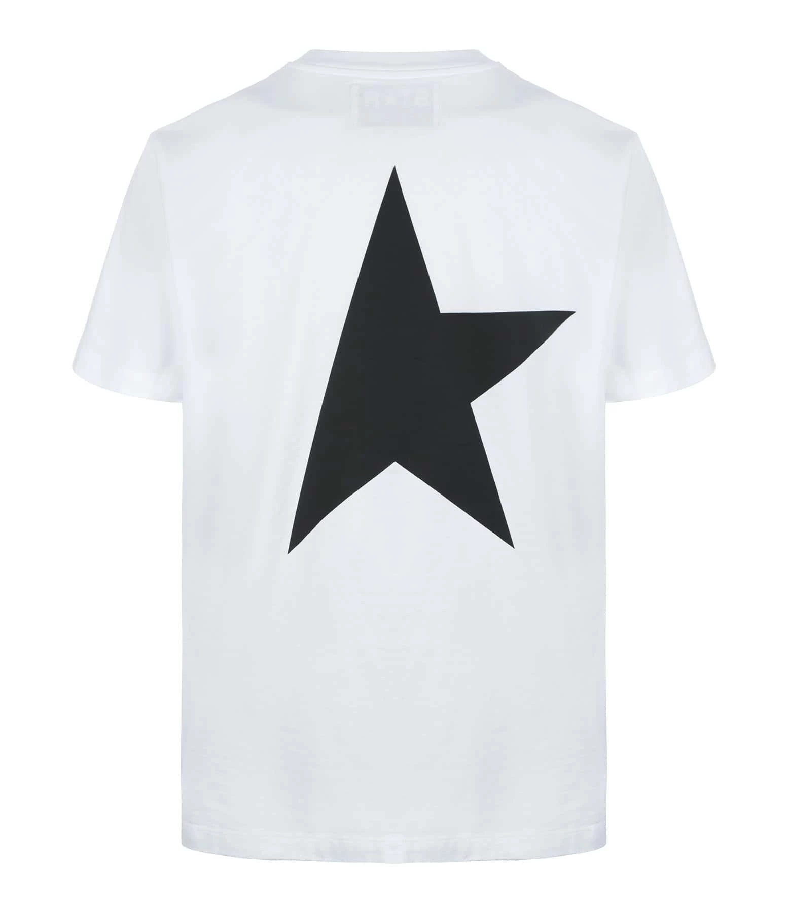 Golden Goose Tee-shirt Big Star Coton Blanc Noir 2 Golden Goose Tee-shirt Big Star Coton Blanc Noir – Image 2
