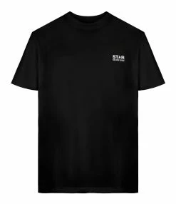 Golden Goose Tee-shirt Big Star Homme Coton Noir Blanc