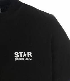 Golden Goose Tee-shirt Big Star Coton Noir Blanc -Majestic Filatures shop golde33777 pck20210607 3 3