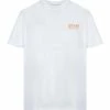Golden Goose Tee-shirt Homme Big Star Coton Blanc Doré