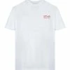 Golden Goose Tee-shirt Big Star Coton Blanc Rose
