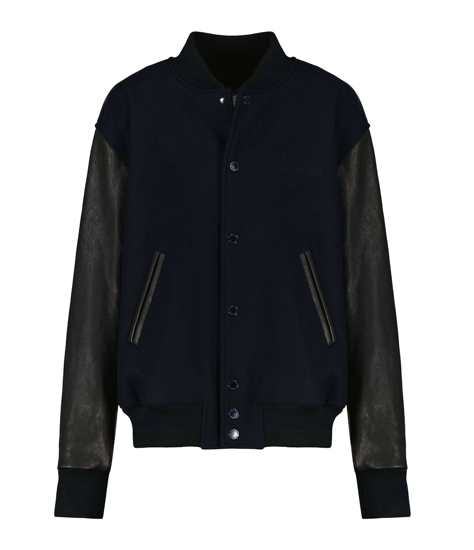 Golden Goose Veste Bomber Homme Golden Laine Bleu Foncé Noir 1 Golden Goose Veste Bomber Homme Golden Laine Bleu Foncé Noir