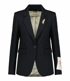 Golden Goose Veste Blazer Golden Laine Bleu Foncé