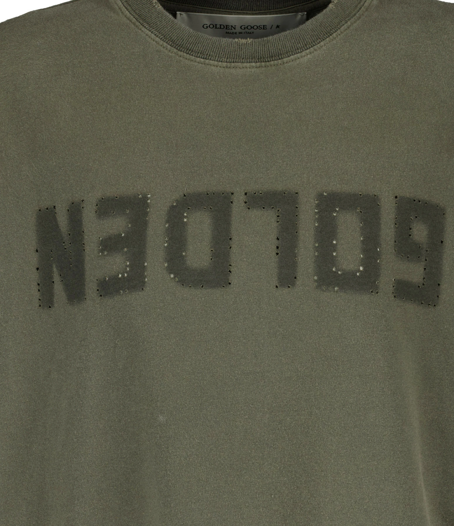 Golden Goose Tee-shirt Golden Coton Vert Olive 2 Golden Goose Tee-shirt Golden Coton Vert Olive – Image 2