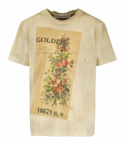 Golden Goose Tee-shirt Journey Coton Beige