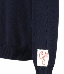Golden Goose Pull Golden Homme Coton Bleu Foncé -Majestic Filatures shop golde49268 pck20221124 3