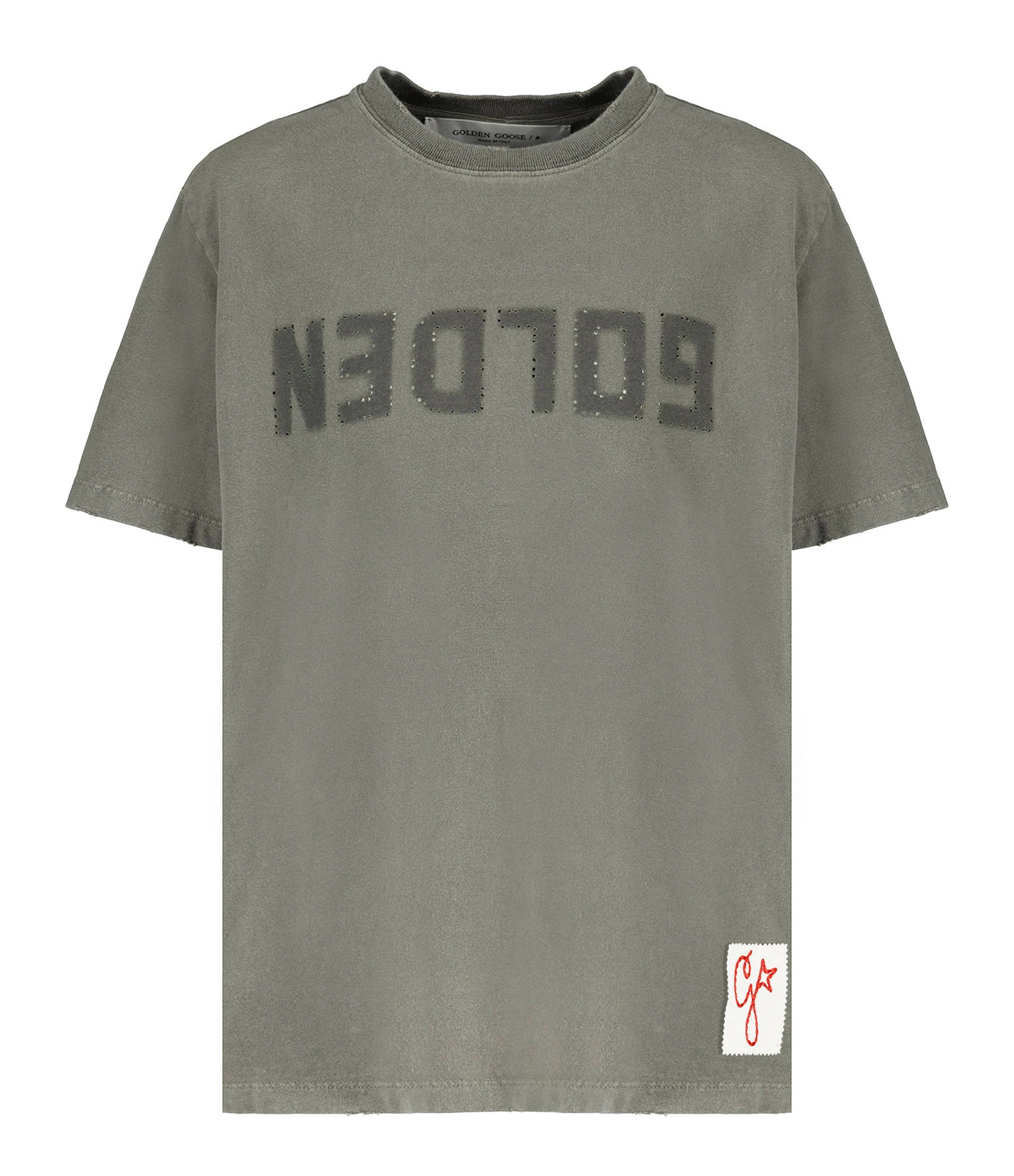 Golden Goose Tee-shirt Golden Homme Coton Olive 1 Golden Goose Tee-shirt Golden Homme Coton Olive
