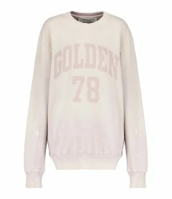 Golden Goose Sweatshirt Journey Homme Coton Rose