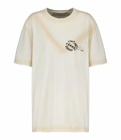 Golden Goose Tee-shirt Journey Homme Coton Écru