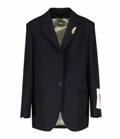 Golden Goose Veste Blazer Golden Laine Bleu Foncé