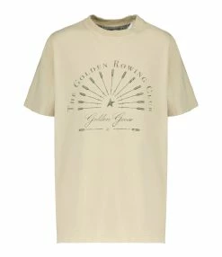 Golden Goose Tee-shirt Journey Coton Beige
