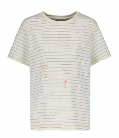 Golden Goose Tee-shirt Journey Slim Coton Écru