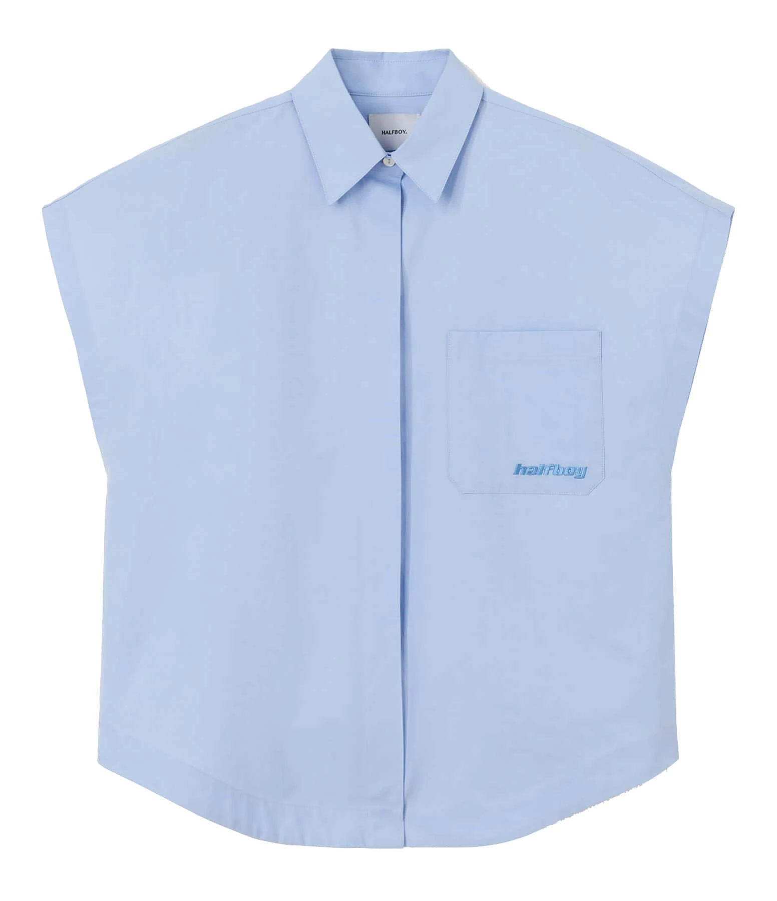 HALFBOY Chemise Sans Manches Coton Baby Blue 1 HALFBOY Chemise Sans Manches Coton Baby Blue