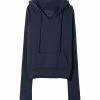 NILI LOTAN Sweatshirt Hoodie Janie Coton Bleu Marine