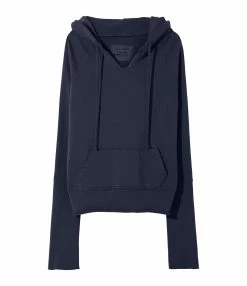 NILI LOTAN Sweatshirt Hoodie Janie Coton Bleu Marine