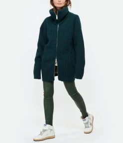 HALFBOY Veste Zip Laine Mérinos Vert -Majestic Filatures shop halfb look20220913 265 scaled