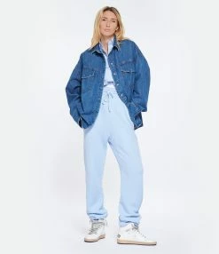 HALFBOY Chemise Denim Coton Bleu -Majestic Filatures shop halfb look20230207 249