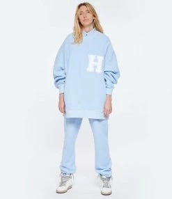 HALFBOY Pull Coton Baby Blue -Majestic Filatures shop halfb look20230207 264